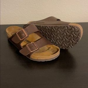Tan leather Birkenstock